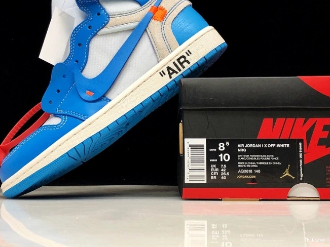 Rep TBK Jordan Powder UNC Blue Off-White AQ0818-148 Air 1 0727